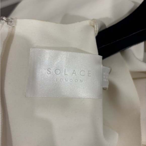 Solace London Ivory V-Neck floor-length Dress- 8 - Picture 9 of 9